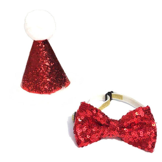 Christmas  Bow Tie and Cap